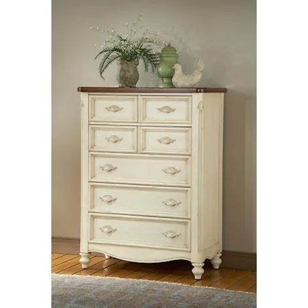 French Style Five Drawer Chest